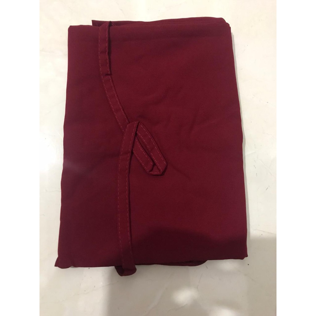 KERUDUNG BERGO MARYAM XL WOLFIS HIJAB INSTAN-Merah Maroon