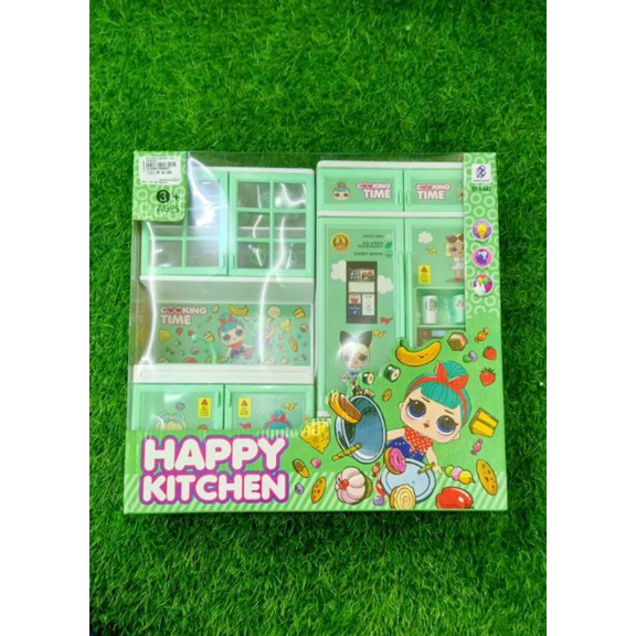 Mainan Happy Kitchen Set + Kulkas LOL