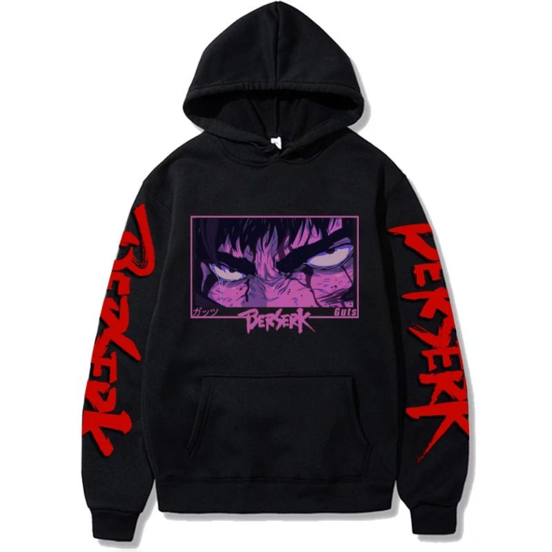 hoodie anime berserk bahan fleece ready S M L XL XXL XXXL XXXXL anak sampai bigsize ready