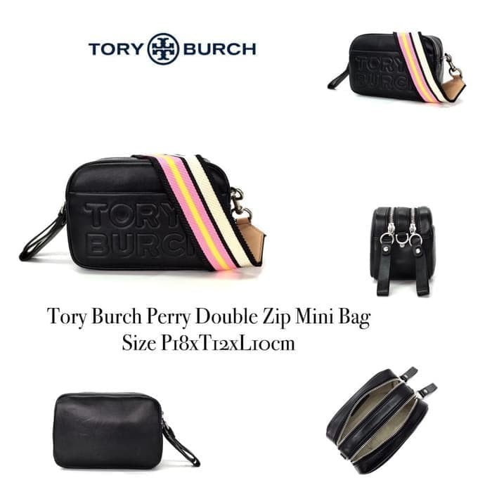 Tory Burch Perry Double Zip Mini Bag - Tas Tory Burch ORIGINAL Asli Authentic GUARANTEE 100%