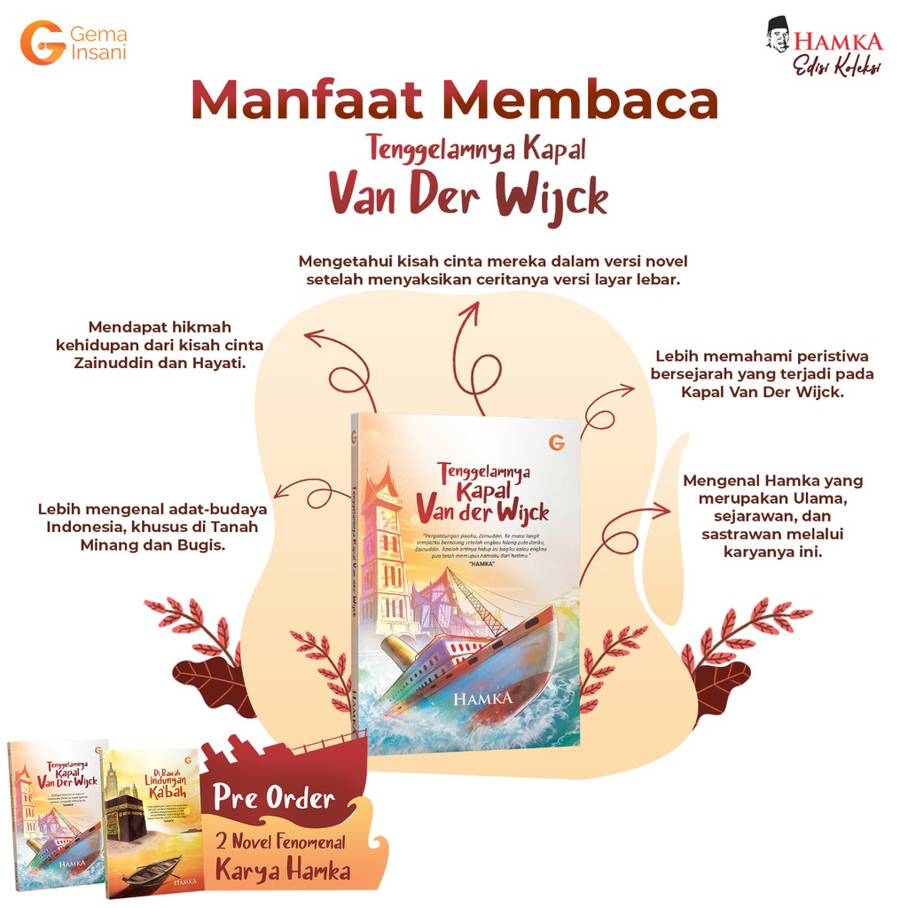 Buku Tenggelamnya Kapal Van Der Wijck Karya Buya Hamka