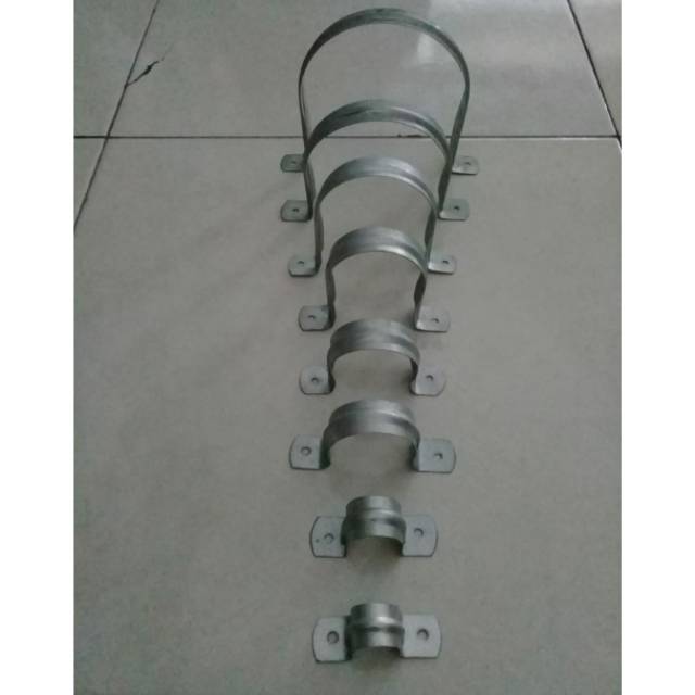 Klem pipa PVC 4" / Klem plat paralon