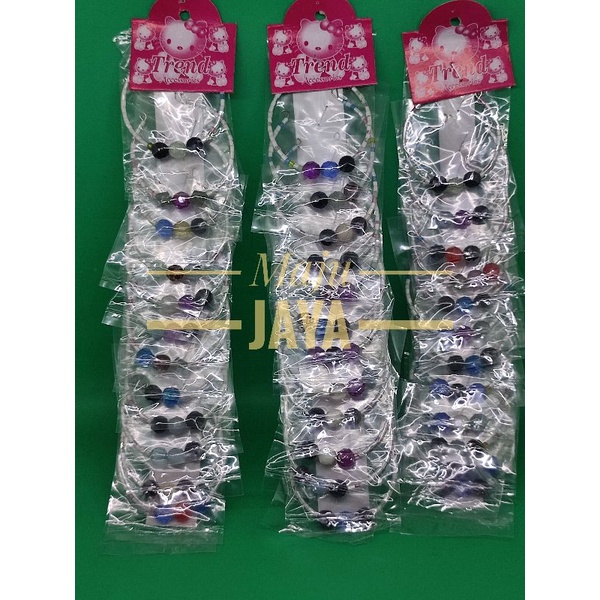 Gelang Anak Mute Huruf atau Motif  isi 24 Pcs