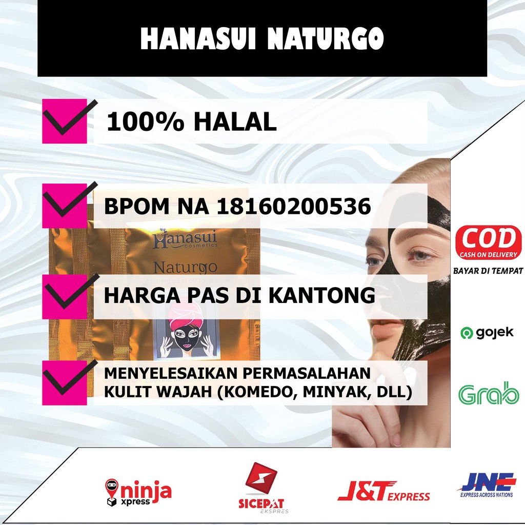 [ SACHET ] Hanasui Naturgo / Naturgo BPOM / Masker Lumpur