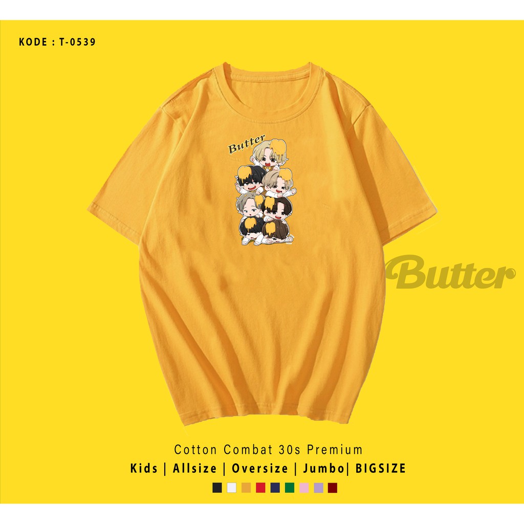 T0539 T-SHIRT / KAOS UNISEX / TUMBLR TEE / REAL PICTURE KPOP BTS BUTTER ANIME / IMPORT / ARMY