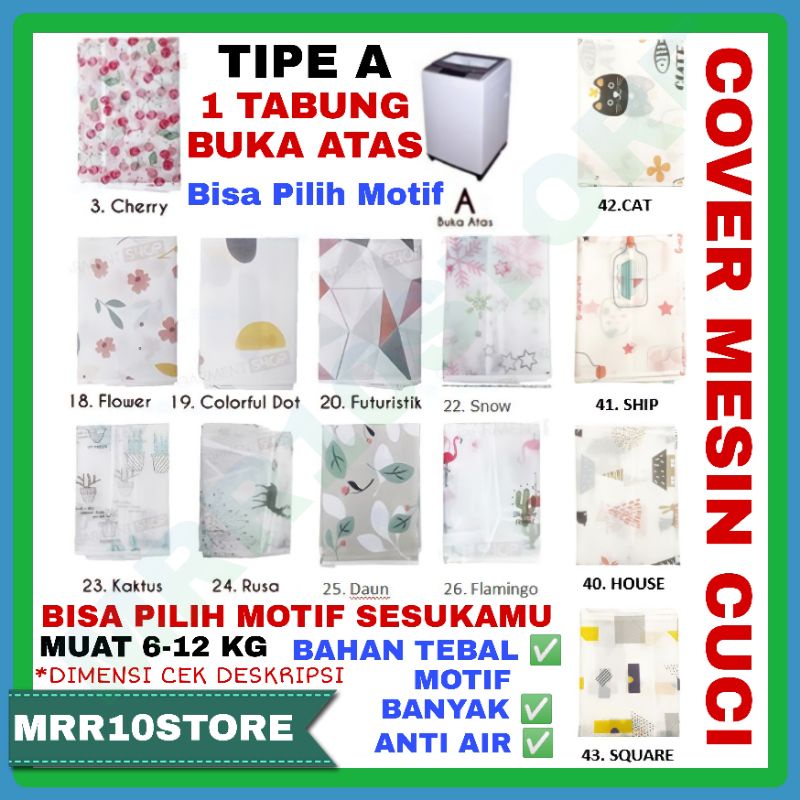 Cover Mesin Cuci 1 Tabung Buka Atas Sarung Mesin Cuci 1 Tabung Tutup Mesin Cuci 1 Tabung Buka Atas P