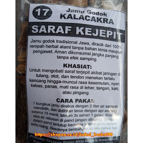

JAMU GODOK SARAF KEJEPIT