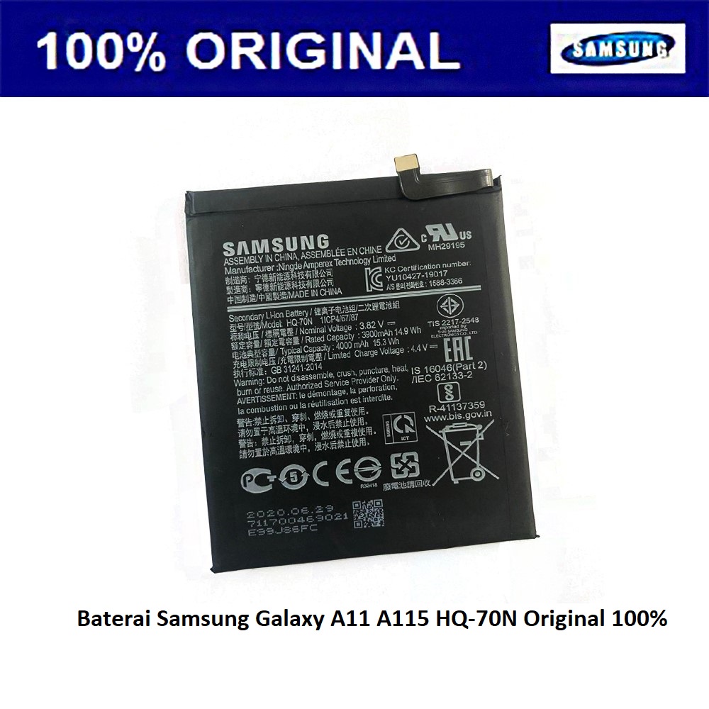 Baterai Samsung Galaxy A11 A115 HQ-70N Original 100%