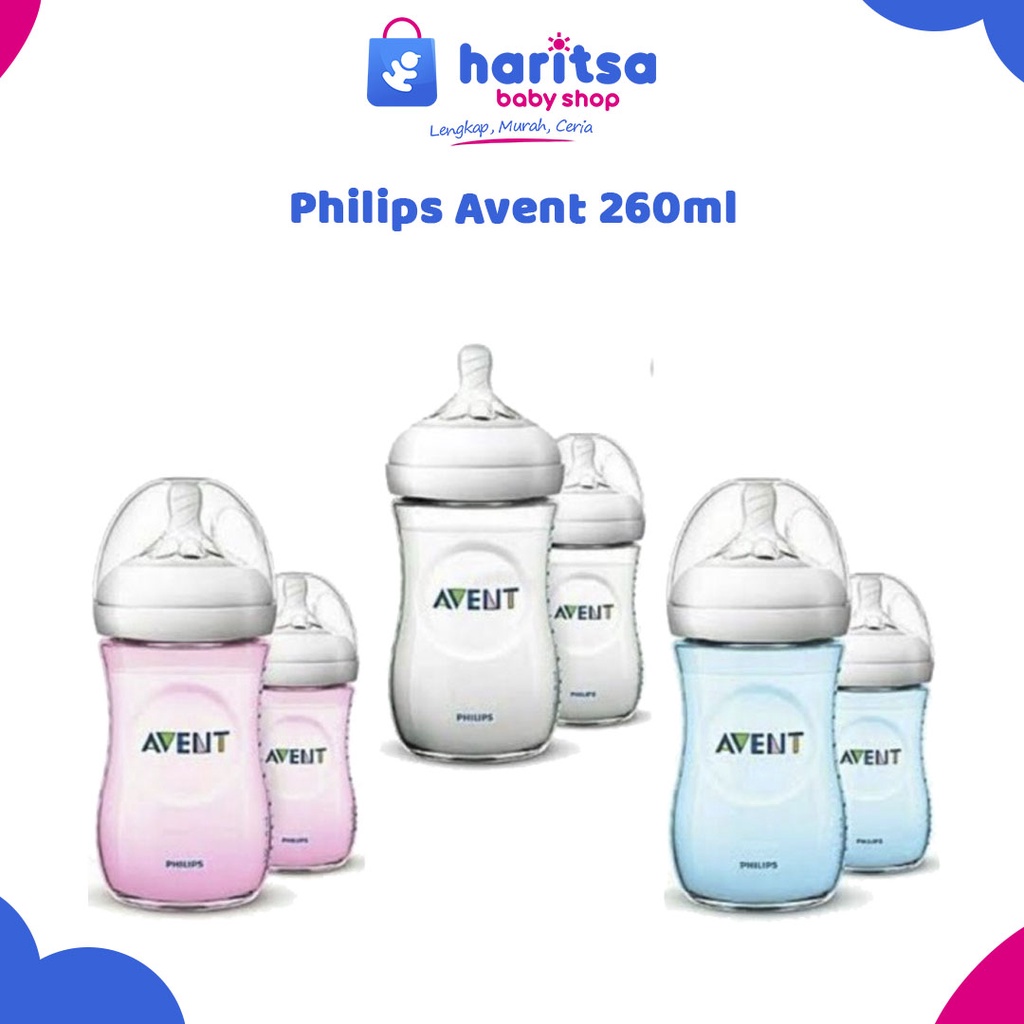 Philips Avent Baby Natural Bottle 260ML Twin Pack / Botol Susu Dot Bayi