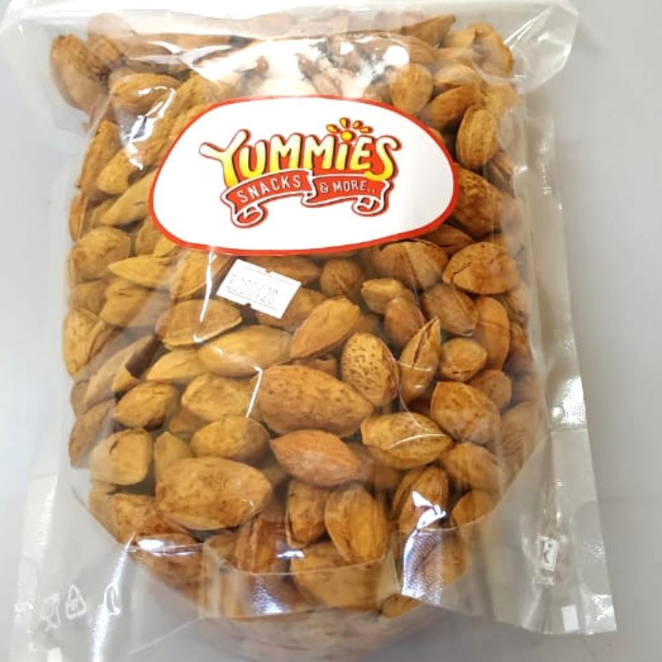 

Terlaris ↬ Almond Panggang Roasted Butter Milk USA California in Shell 1kg コ Terlaris