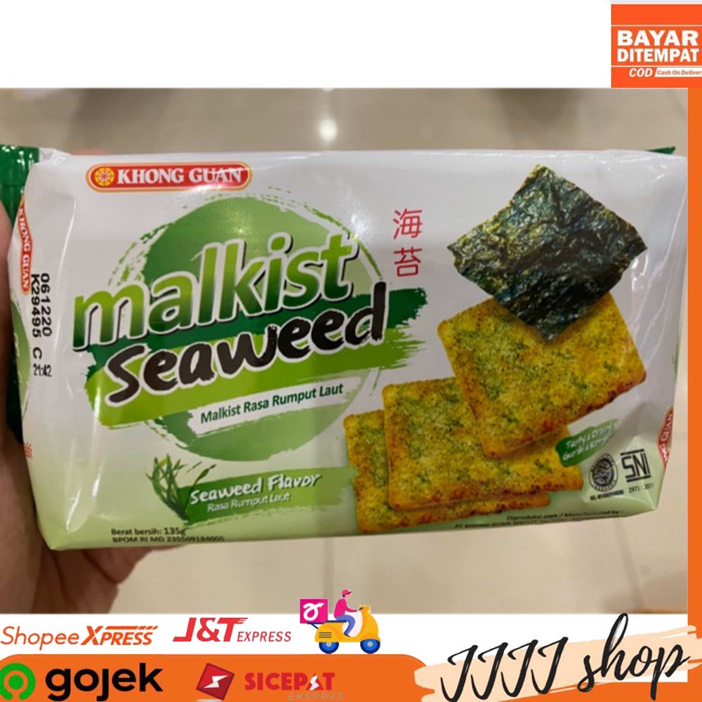 

Khong Guan Malkist Biskuit Craacker Malkis Cemilan Snack Rasa Seaweed 135gr