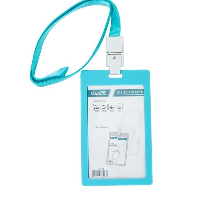 

➸ ID Card Holder 54 x 90 mm Potrait + Lanyard Bantex 8865-23 SKY BLUE ♟