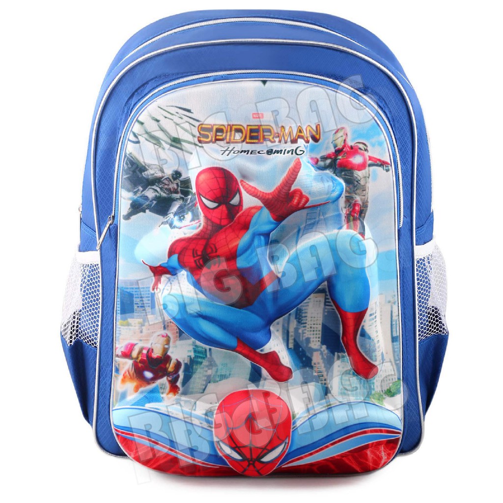 PTS - Tas Anak Cowo / Laki Laki- Big Emboss - Spider-Man + FREE BOTOL - School Bag Tas Sekolah