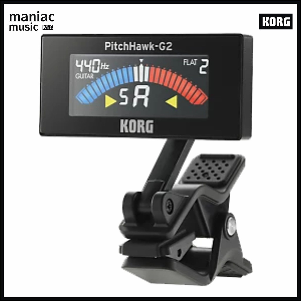 Jual AW3G2 BK Tuner Gitar. PitchHawk G2. Clip. LCD Color