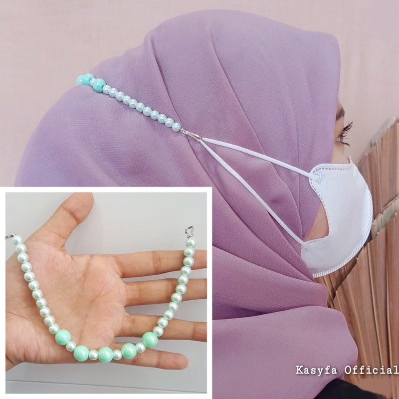 KONEKTOR MASKER HIJAB MUTIARA