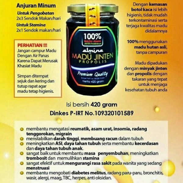 

Madu Jinten Hitam Propolis