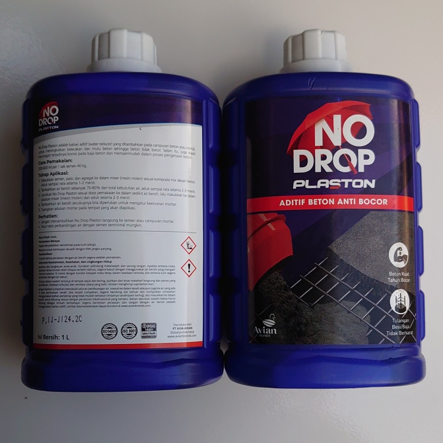 NO DROP PLASTON 5 LITER ADITIF PENGERAS PENGUAT MUTU BETON ANTI BOCOR