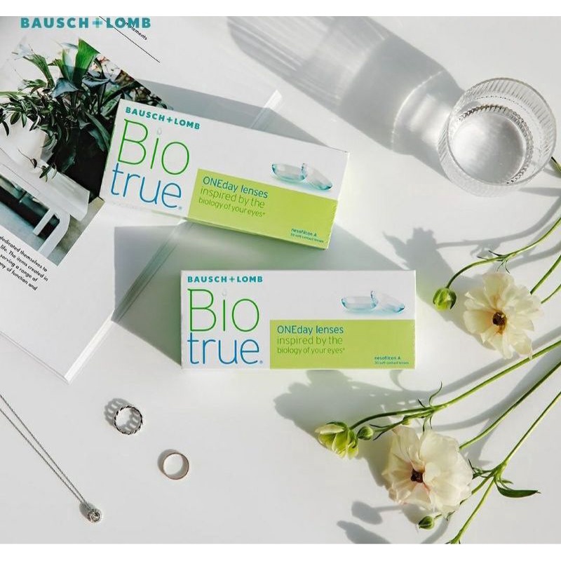 Softlens bening Biotrue one day / soflens biotrue harian by bausch+lomb / soflen bio true 1day by bausch + lomb / soflens harian minus
