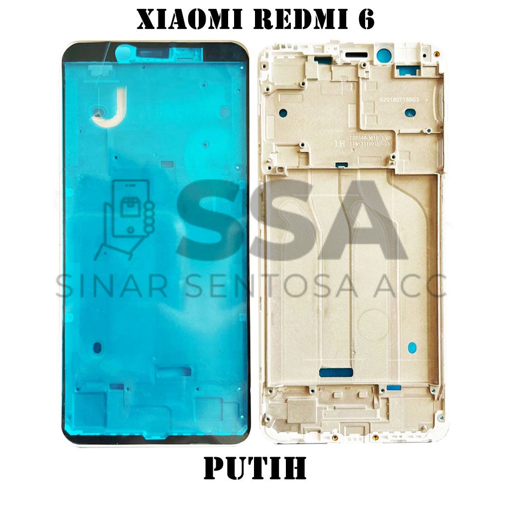 Tulang Tengah Middle Frame LCD Xiaomi Redmi 6 6a Original 100% Tulang Casing Bezel Bezzel Bazel Handphone HP Ori Original Awet Murah 6A REDMI6 REDMI6A