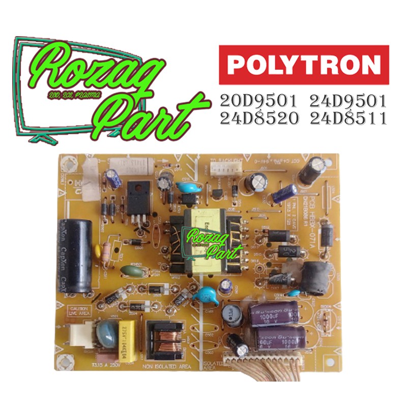Power Supply PSU Regulator Power Supplay TV Polytron Type PLD 24D8520 24D 8520 Ori Dan Bergaransi
