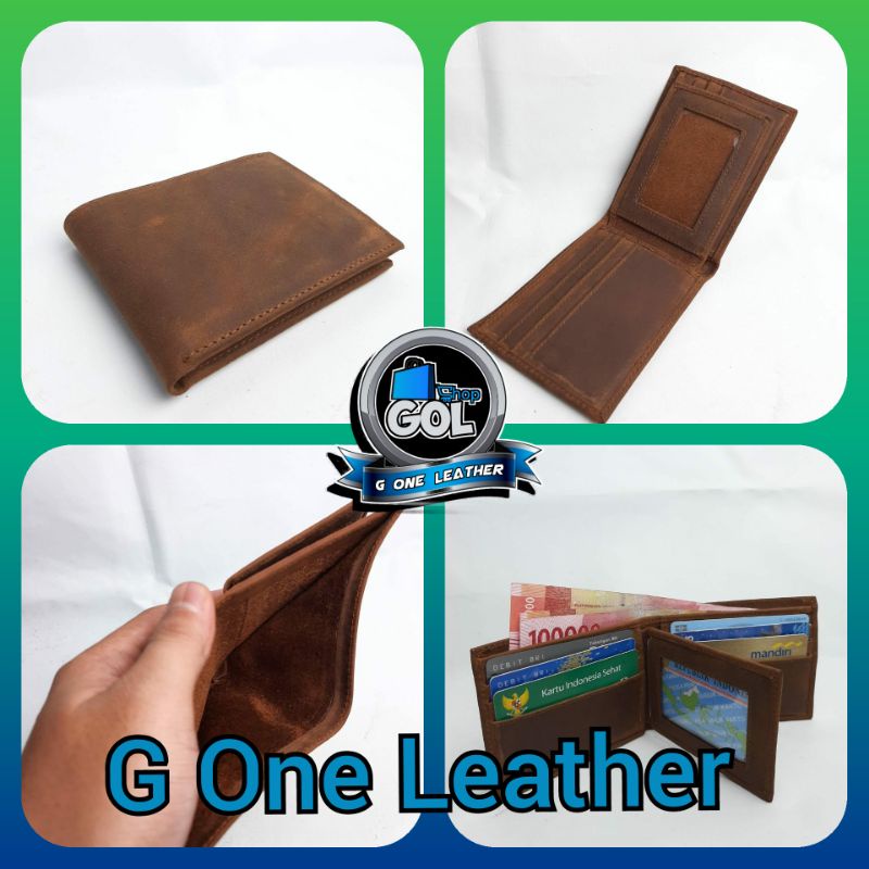 DOMPET PRIA KULIT ASLI CRAZY HORSE 1