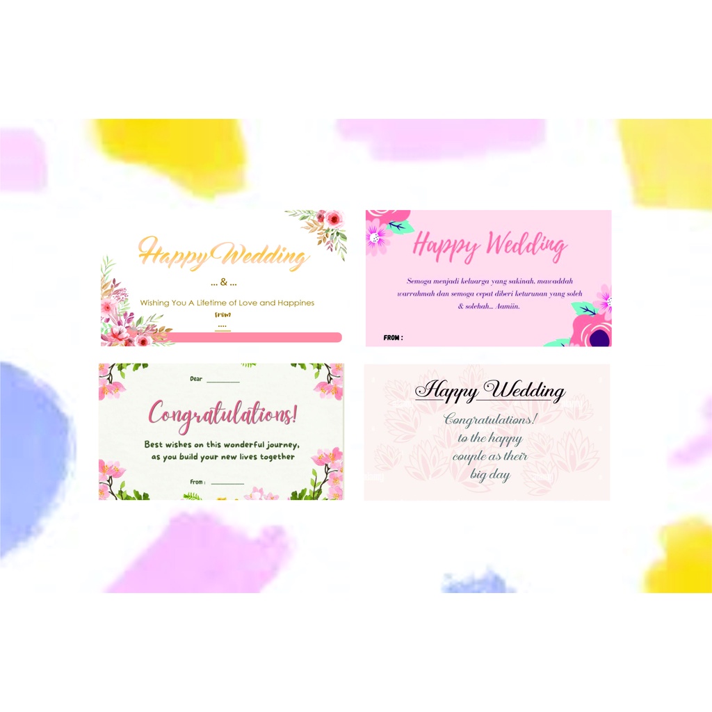 Jual Happy Wedding - Kartu Ucapan Wedding | Shopee Indonesia