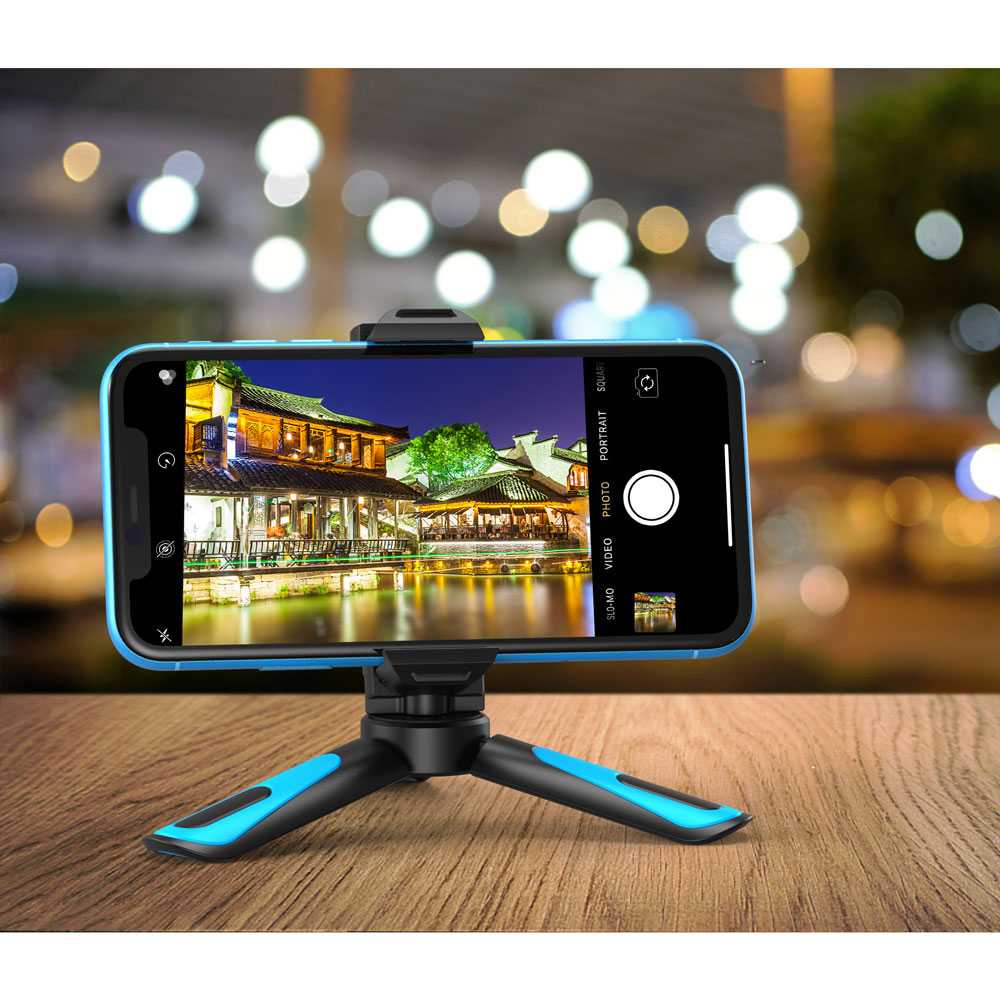 (BISA COD) FTIHSHP Mini Table Tripod + 1/4 Uni Smartphone Clip Gimbal - APL-JJ08