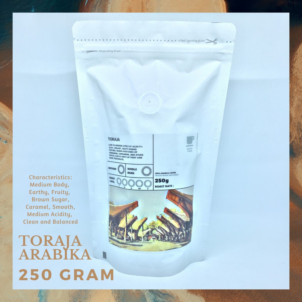 

SUTOYO COFFEE – Kopi Arabika Toraja Sapan 250 Gram by Sutoyo Coffee | Single Origin | Roast Beans