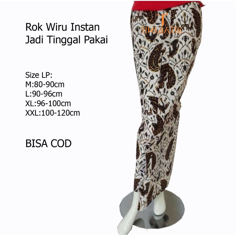 Rok Jarik Wiru Wanita Batik Motif Jogja Adat Jawa Tinggal Pakai