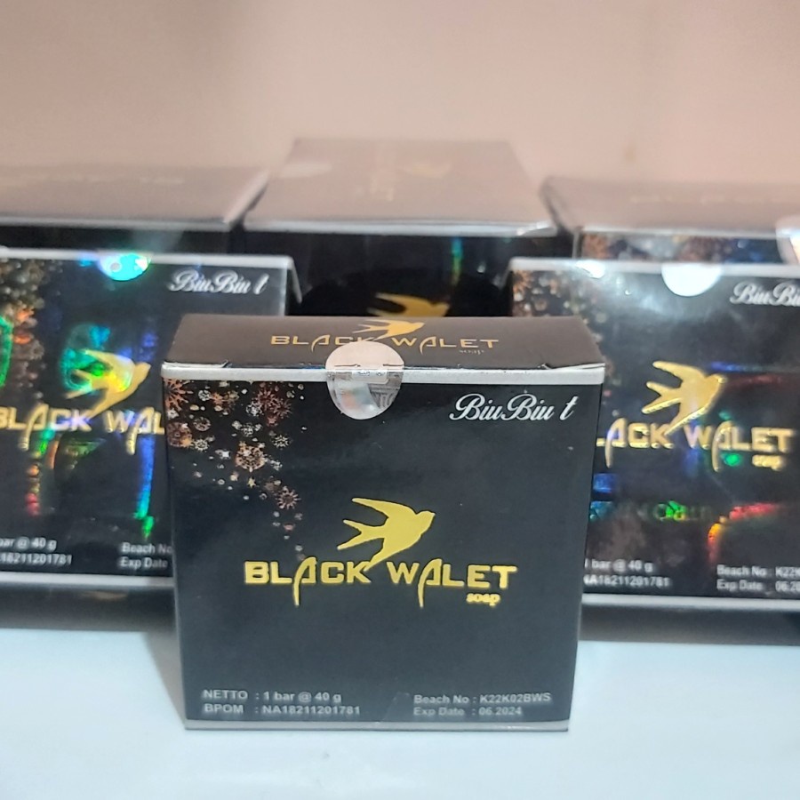 BLACK WALET BIU BIU T - SABUN BLACK WALET 1 box isi 5 bar