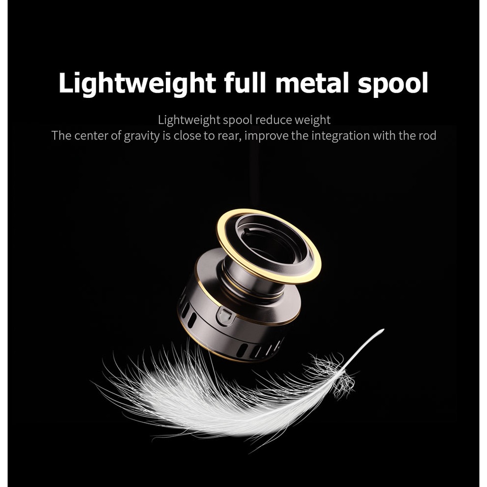 Spinning FishingReel Pancing Bahan Paduan Max Drag 10Kg Metal HE SERIES 500 - 7000 Max Drag 10Kg Reel Pancing Drag 10kg Mini 500-7000 Rell 5.2:1 High Speed Metal Spool Spinning Fishing Reels Outdoor Fishing Tackle Gulungan Kabel Fishing Gear