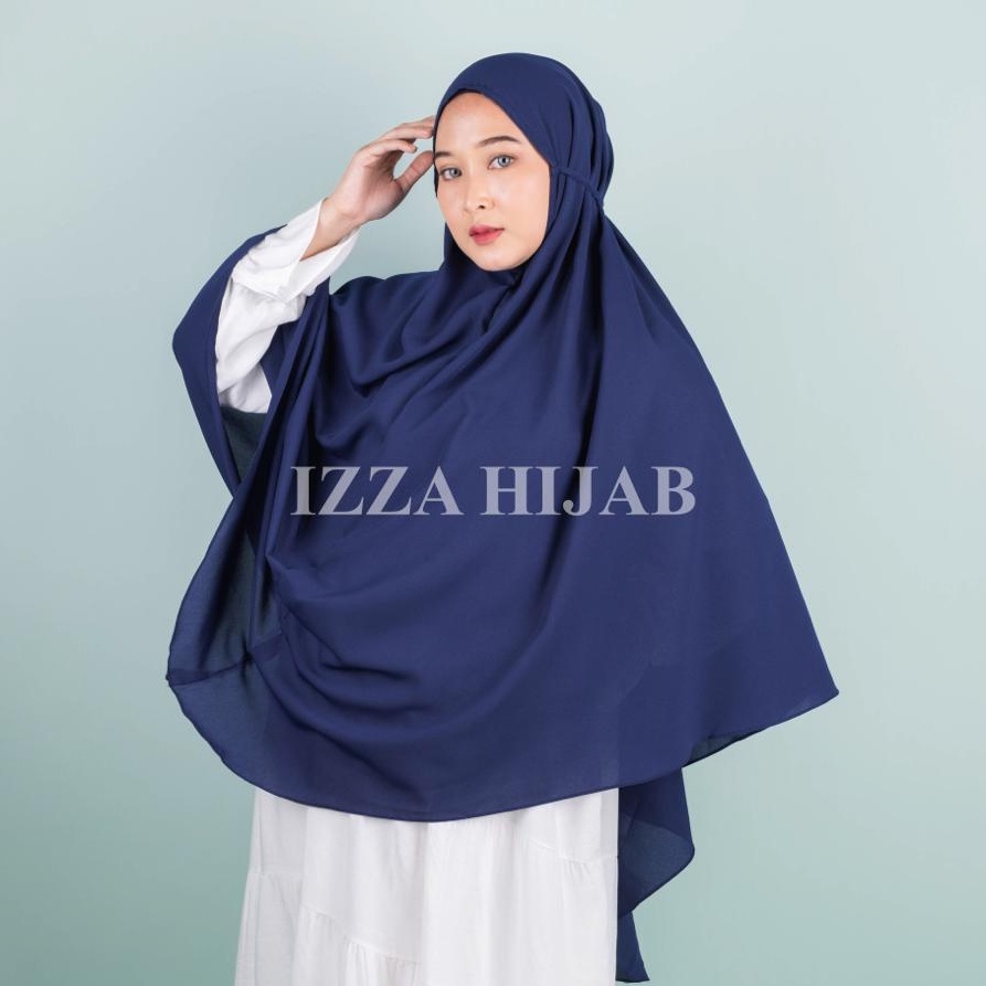 hijab instan jumbo xxxl syar'i non pet tali pisah bahan wolfis