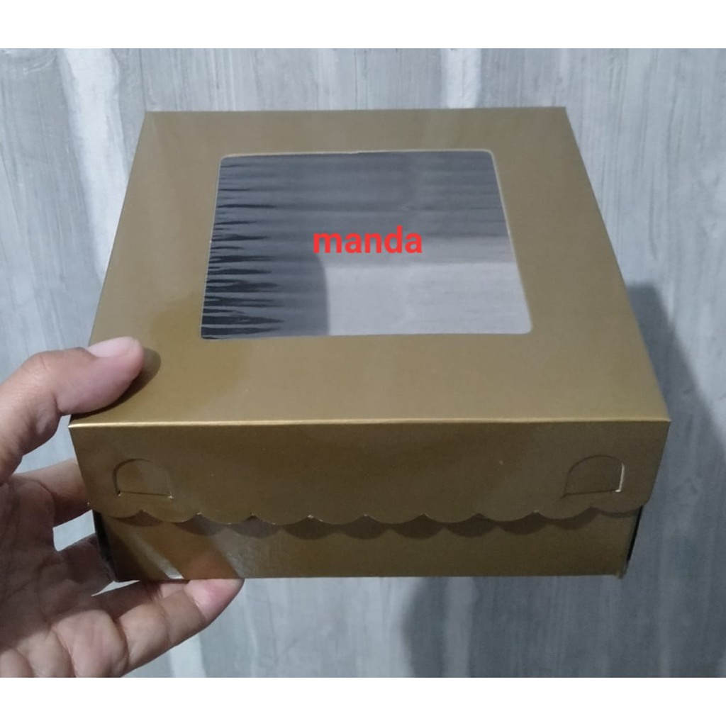 Kardus dus kotak emas hantaran kue tart