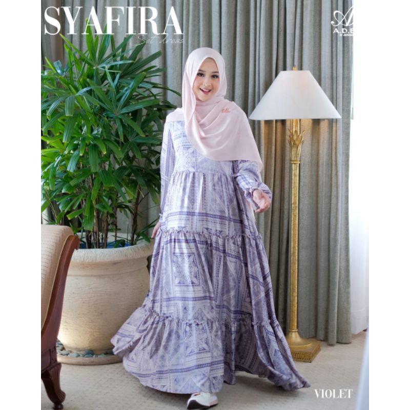 SYAFIRA DRESS SET PASHMINA BY ADEN HIJAB GAMIS BRANDED