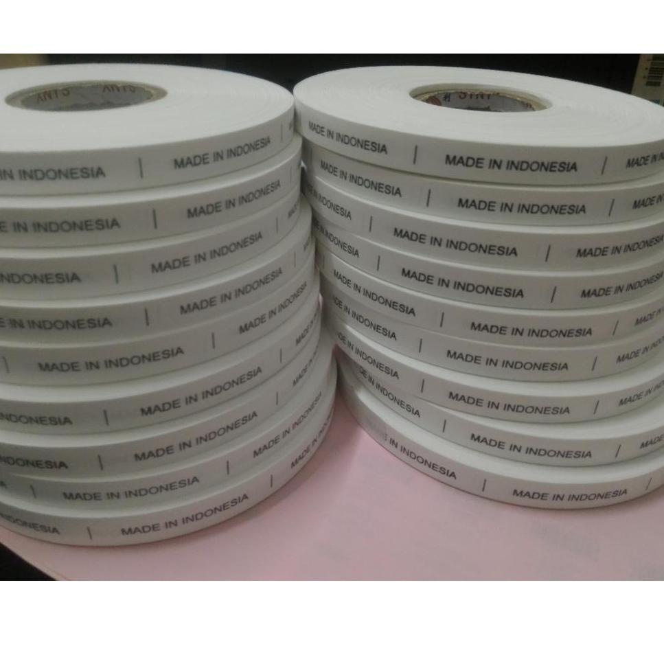 

{C-OOU) {✓) 2.000 pcs Made In Indonesia label; label baju,tas,sepatu,helm,sarung tangan,boneka dll {siap dikirim)