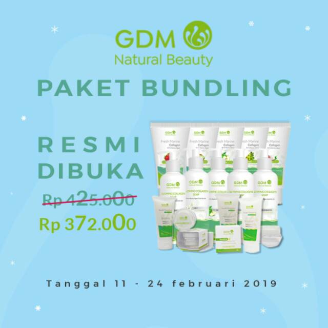 Paket cream puding +FMC reguler (100ml)+GCS (250ml) GDM Natural Beauty