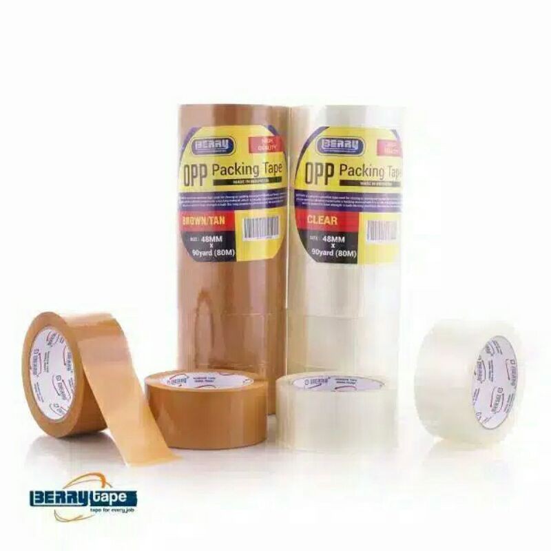 

Lakban bening lakban coklat berry tape 100Yard