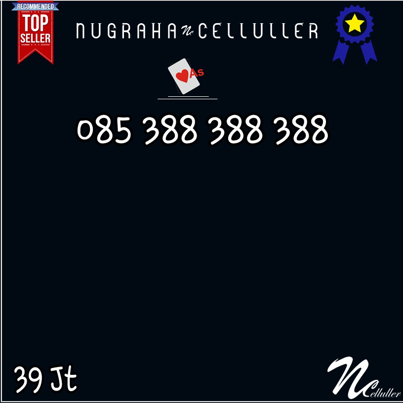 Nomor Cantik Kartu As Kembar Triple ABC 085 388 388 388 Minimalis