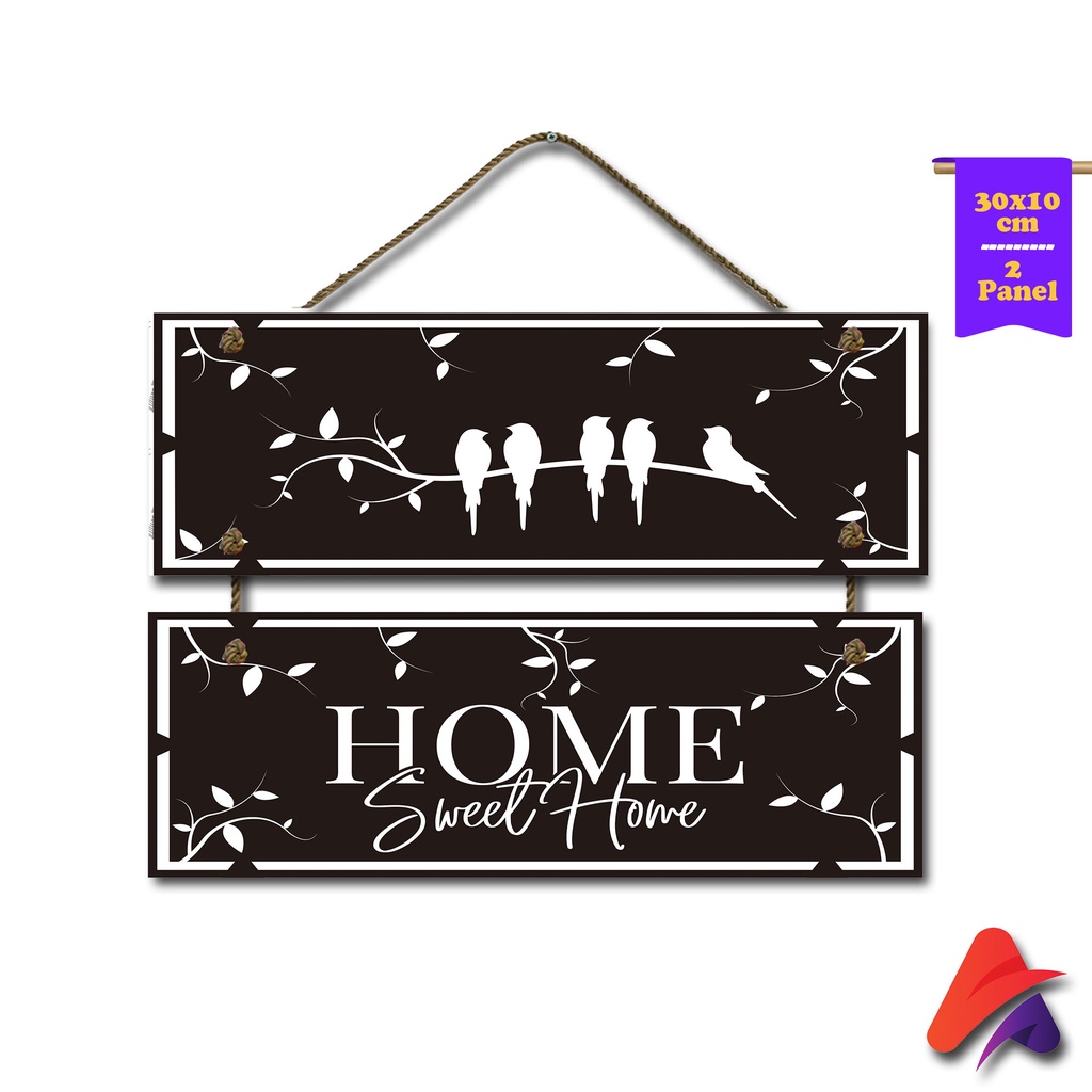 HIASAN DINDING HOME SWEET HOME TULISAN PAJANGAN PINTU KAMAR HIASAN DINDING KAMAR RUMAH PAJANGAN KAYU POSTER WALL DECOR DEKORASI DINDING