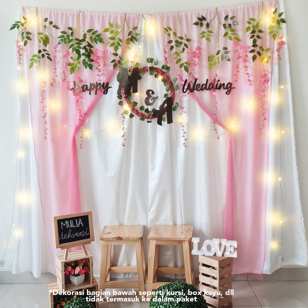 Dekorasi Backdrop Lamaran Nikahan Syukuran Aqiqah Khitan Background Backdrop Paket T