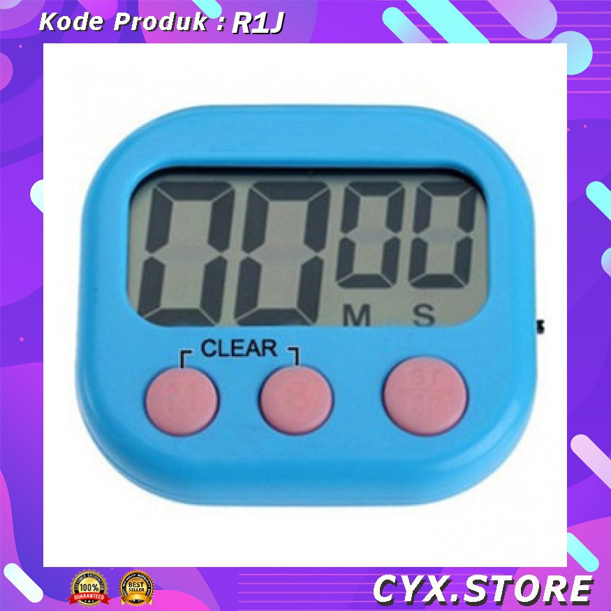 Grab Medan Timer Masak Dapur LCD Kitchen Countdown Clock RT332 Biru R1J