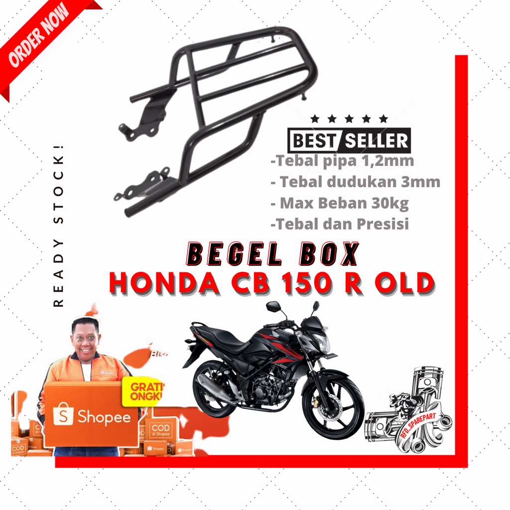 Bracket Braket Behel Begel Box Jok Motor Honda cb150r old / Breket box cb150r old aksesoris murah