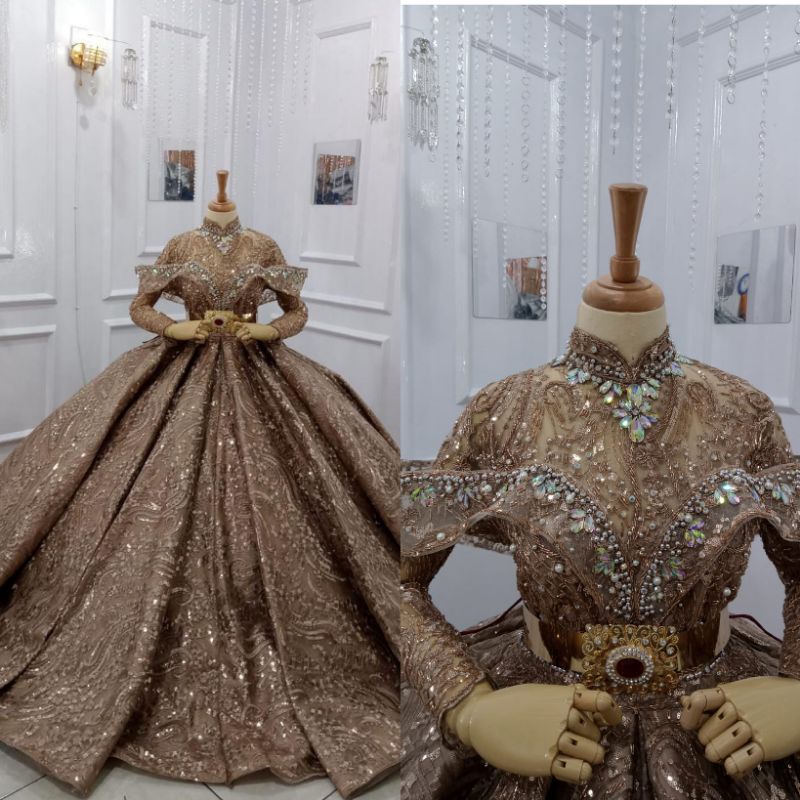 GAUN PENGANTIN BARBIE GOTIK MEWAH BEREKOR//BAJU WEDDING MODERN