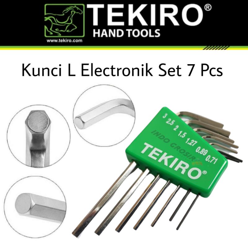 Tekiro Kunci L Set 7 Pcs Kecil Set Kunci L Elektronik Mini Isi 7 pcs Jam  Handphone