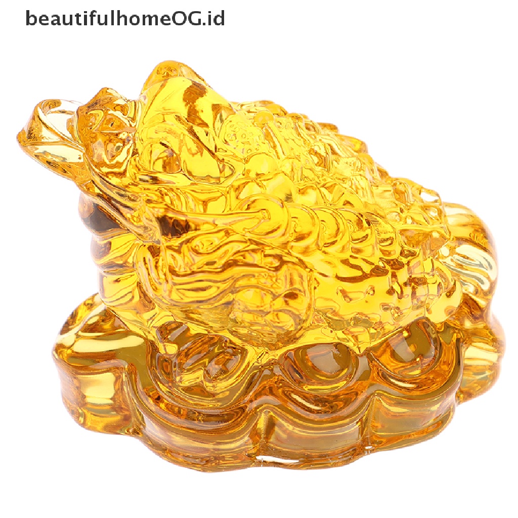 1 Pc Ornamen Katak Keberuntungan Warna Emas Gaya China