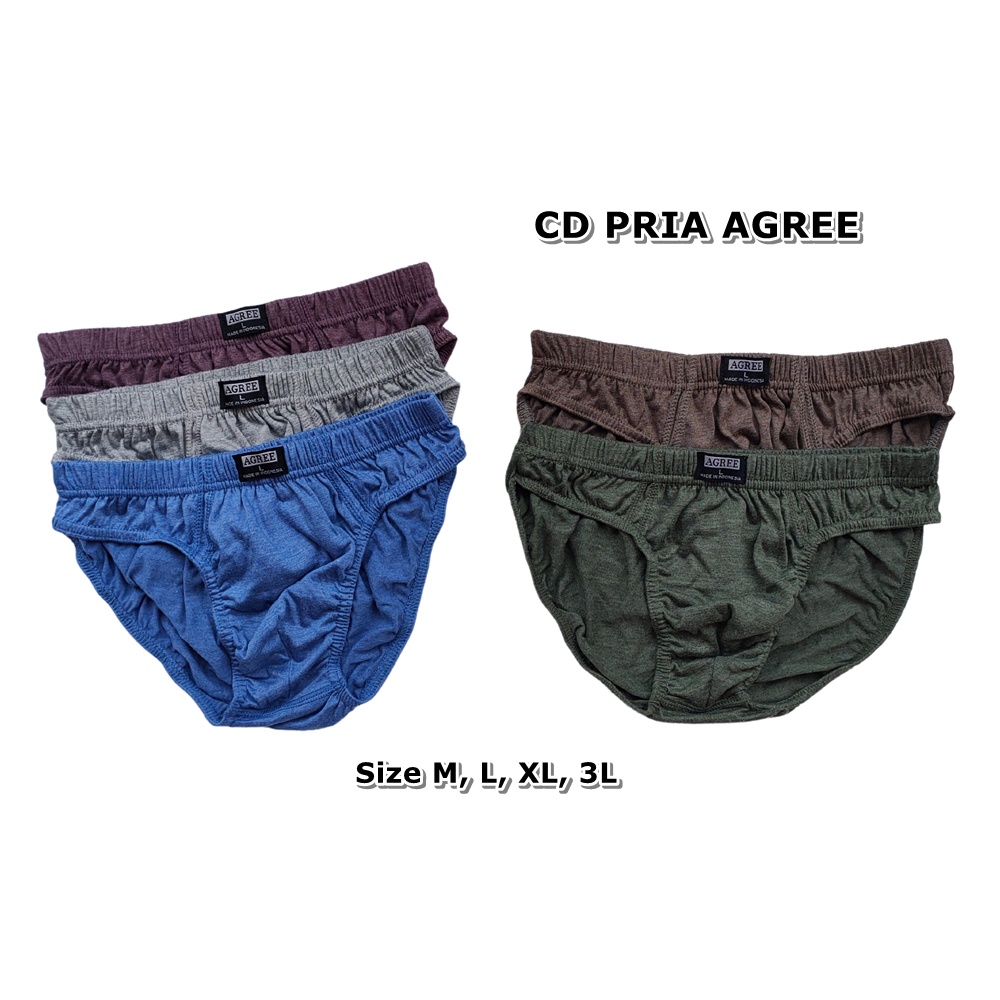 - 3 Pcs - Celana Dalam CD AGREE PRIA 8886 (1 Box isi 3 Pcs)