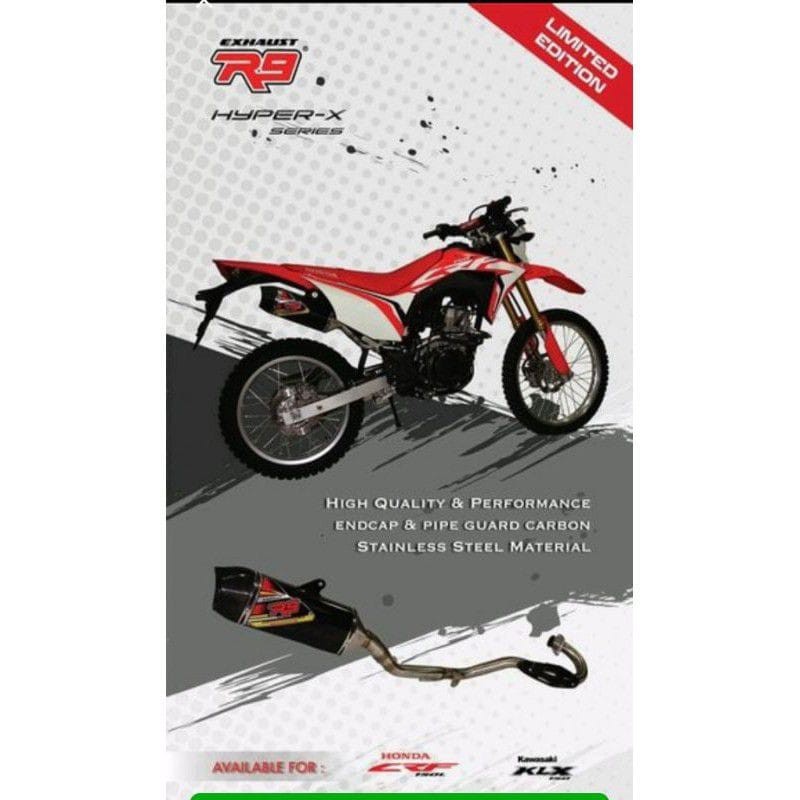 KNALPOT R9 HYPER X SERIES KLX 150 / DTRACKER / CRF 150