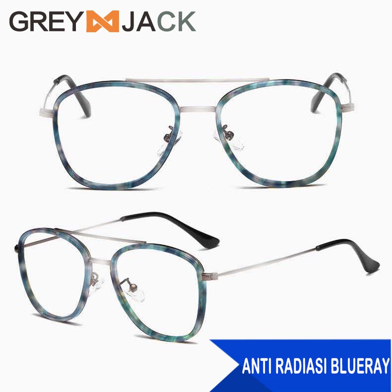 

Grey Jack/kacamata anti radiasi blueray wanita fashion metal 2622