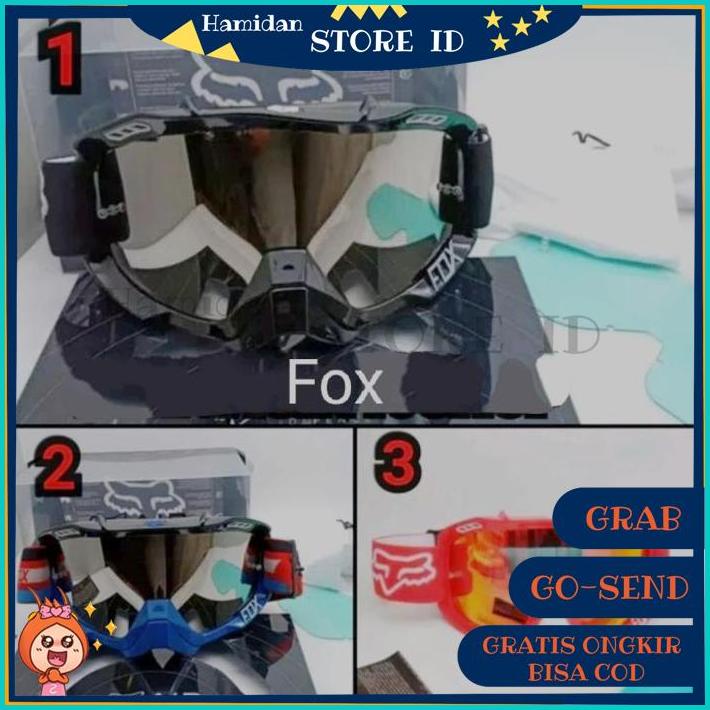 Kacamata Google Cross Fox- Kacamata Motor Cross Google Fox air 2 Lensa LIMITED EDITION