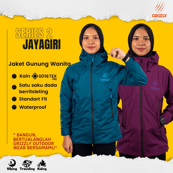 Jaket Gunung Wanita Waterproof Jaket Wanita Kekinian Terbaru Outdoor WOMEN SERIES 2 JAYAGIRI